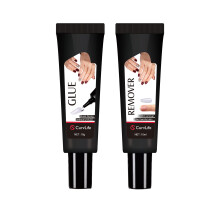 Curvlife Neu Upgrade Schnell Trocknender 10g Halbfester Nagelkleber mit 10ml Entferner für Press-On Nägel