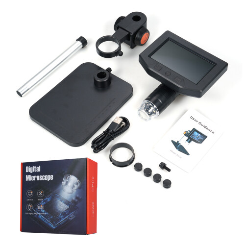 Caméra Microscope Numérique HD 4,3" 1920x1080P, 1-1000X avec 8 LED 1