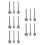 15Pcs Hollow Punch Kit Steel Leatherworking Tools for Home Use Silver 4