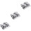 3Sets Stabiler Manikürebecher Für Flüssigkeiten Silber 4