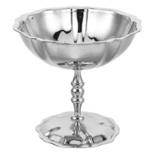 3Stk Puddingbecher Hoher Fuß Vielseitig Silber