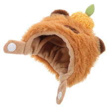 4Stk Plüsch Tierhut Meerschweinchen Puppenaccessoire Hellbraun