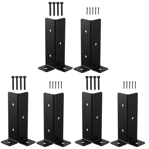 6Sets Praktische Gartenzaun Basis Eisen Stabiler Zaunhalter 2