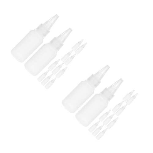 24Pcs Transparent Plastic Dispensing Bottles with Nozzle for Crafting 2