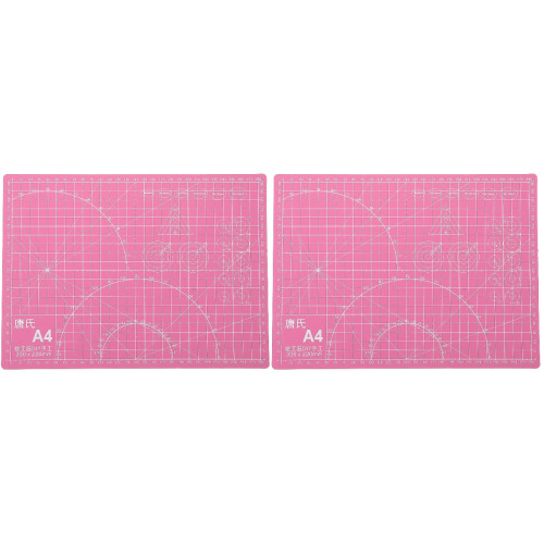 2Stk PVC Schneideplatte Pink Für Gravur Basteln Doppelseitig 2