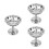 3Stk Puddingbecher Hoher Fuß Vielseitig Silber 6