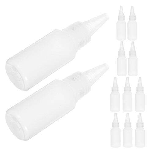 24Pcs Transparent Plastic Dispensing Bottles with Nozzle for Crafting 1