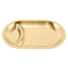 2Stk Metall Snack Platte Gold, Langlebig Und Für Zuhause
