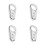 4Stk Bremskabelhalter Aluminium Motorradgriff Clip Silber 4