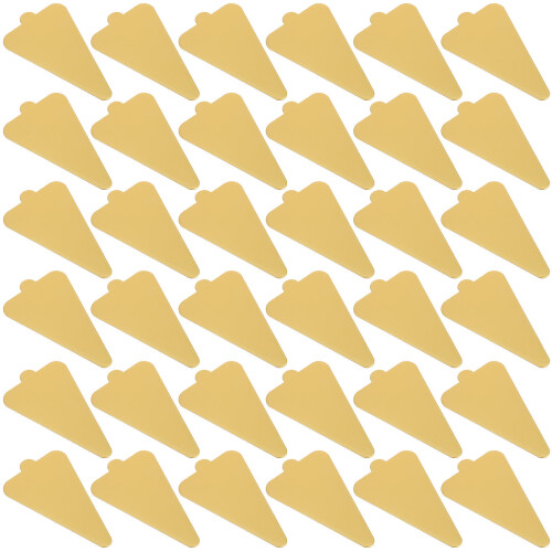 100Stk Versatile Dreieckige Goldene Kuchenplatten Einwegpapier