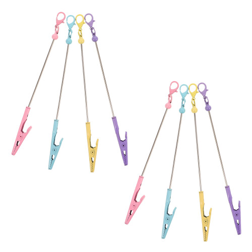 8Pièces Pinces Métal Multi Usage Pour Notes Et Cartes