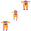 3Stk Halloween Langarm Orange Für Baby 5