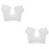 2Stk Atmungsaktive Polyester Achselweste Weiß Für Damen 6