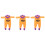 3Stk Halloween Langarm Orange Für Baby 4