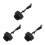 3Pièces Capuchon Valve En Aluminium Noir 6