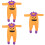 3Stk Halloween Langarm Orange Für Baby 6