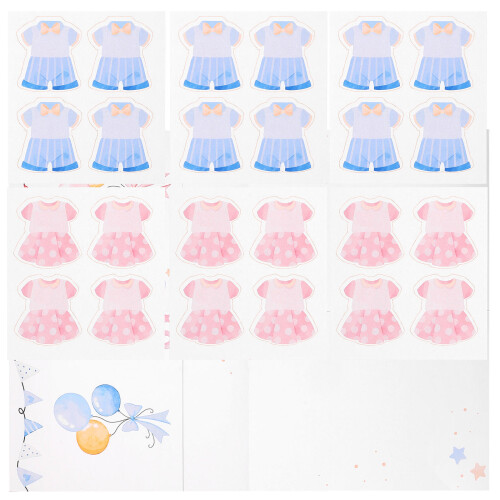 5Sets Baby Shower Dekorationsset, Geschlechtsenthüllung Sticker 1