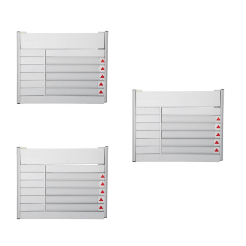 3Pièces Plaques Aluminium Argenté Affichage 2
