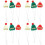 12Pcs Durable Mini Pet Christmas Hat Adjustable Knitted Cap Assorted 6