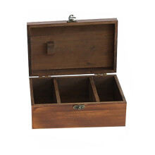 1Pièces Boîte À Aiguilles En Bois Café Rangement Vintage Pour