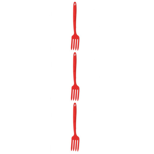 3Pièces Longues Silicone Rouge Pour Service 2