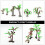 60Pièces Palmier Simulé Vert Décor Aquarium Photo Props 4