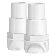 6Stk Dauerhafte PP Pool Pumpenadapter Weiß Für Einfache Installation