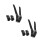 4Pièces Sangles Roller Patinage Noir PP Réglables Résistantes 7