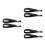 6Pièces Sangles Casque Hockey Ajustables Noires Polyester Résistantes 7