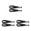 6Pièces Sangles Casque Hockey Ajustables Noires Polyester Résistantes 5