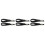 6Pièces Sangles Casque Hockey Ajustables Noires Polyester Résistantes 6