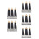250Pièces Mini Pompons En Cuir Synthétique Noir Pour Clés 3