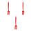 3Pièces Longues Silicone Rouge Pour Service 6
