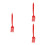 3Pièces Longues Silicone Rouge Pour Service 5
