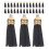 250Pièces Mini Pompons En Cuir Synthétique Noir Pour Clés 2