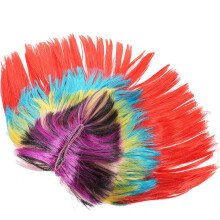 4Stk Glänzende Seiden-Kostümperücken Unisex Bunt Für Fasching