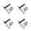 4Ensembles Serrure Inox Anti-Vol Design Caché Pour Porte Argent 7