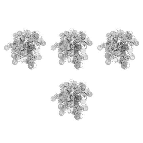 240Pièces Porte-Clés Numérotés Argent Acier Inoxydable Rond Usage DIY 2