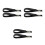 6Pièces Sangles Casque Hockey Ajustables Noires Polyester Résistantes 3