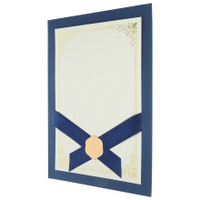 Navy Papier Zertifikathülle Klassische Urkundenaufbewahrung