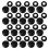 40Paires Vis ABS Noires Pour Plaques D'immatriculation Secure 3