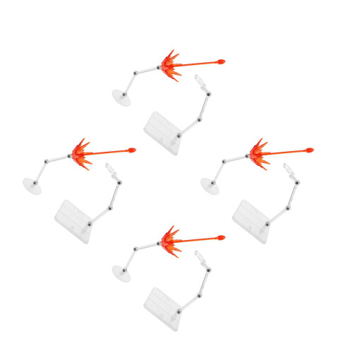 8Stk Kunststoff Figurenhalter Rot Mit Effektdesign Für Action Figuren 2