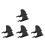 8Pièces Ailette De Kayak Paddle PVC Noire Design Hydrodynamique 7