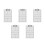 5Pièces Ardoise Blanche PVC Réinscriptible Pour Coaching Jeu De 7