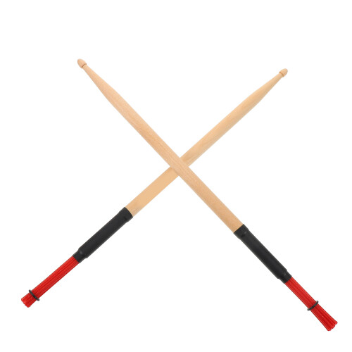 1Paire Baguettes Bois Rouge Manche Ergonomique Stable