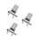 3Stk Hinterrad Stoßdämpfer Adapter Aluminium Motorradteile Silber 6