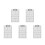 5Pièces Ardoise Blanche PVC Réinscriptible Pour Coaching Jeu De 6