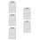 5Pièces Ardoise Blanche PVC Réinscriptible Pour Coaching Jeu De 10