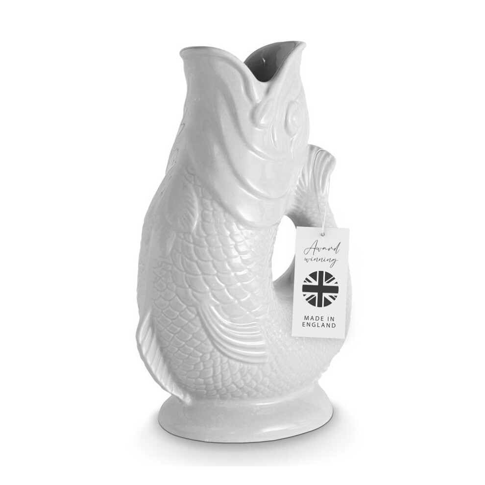 Wade Fish Jug, Earthenware, 0.6L, White Wa967802wht