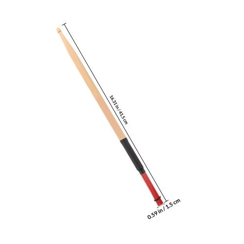 1Paire Baguettes Bois Rouge Manche Ergonomique Stable 1